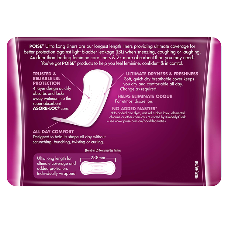 Poise Ultra Long Liners Liners Poise Products