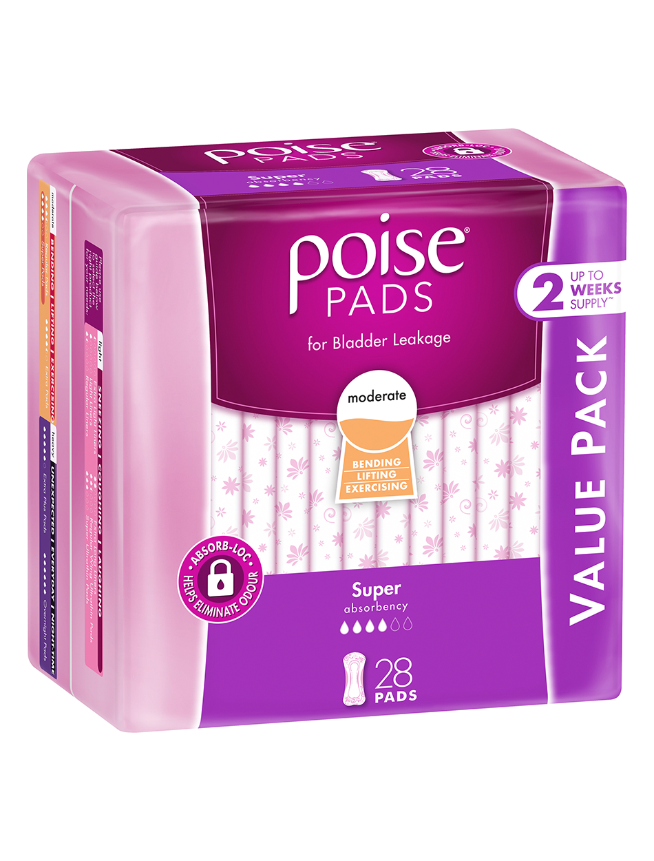 poise incontinence pads